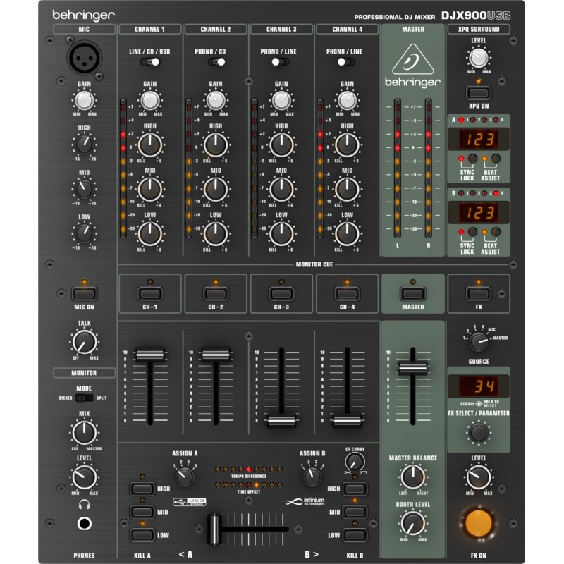 behringer-djx900usb-professional-dj-mixer Behringer DJX900USB Professional DJ Mixer