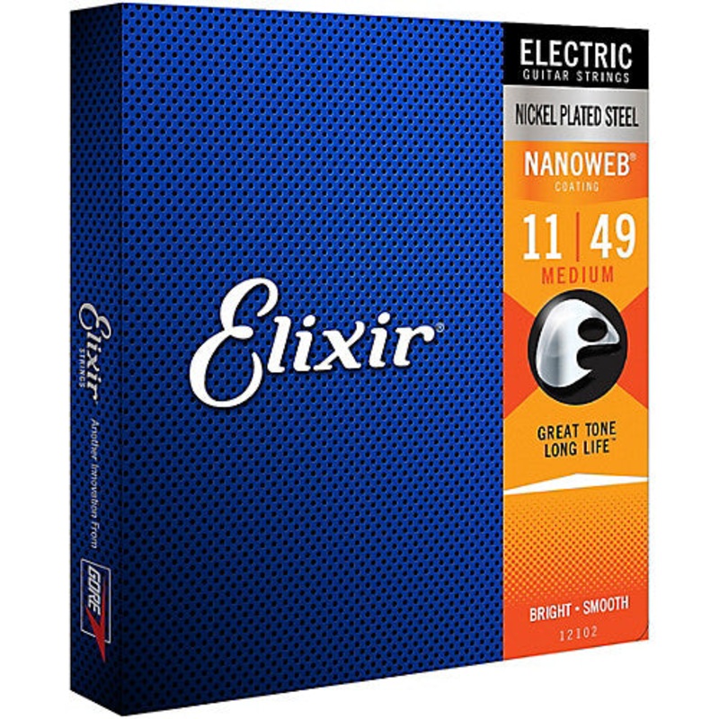 elixir-nanoweb-electric-guitar-strings-medium-12102 Elixir Nanoweb Electric Guitar Strings - Medium 12102
