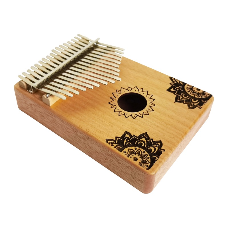 kalimba-17-keys-mahogany-wooden-star-flower Kalimba 17 keys Mahogany Wooden (Star Flower)